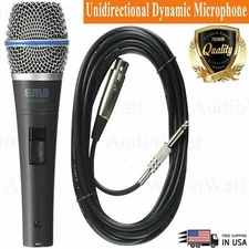EMB Dynamic Microphone Mic w/Extra Adapter Karaoke Systems & Computers  6.3mm