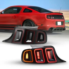 LED Tail Lights For 2010-2014 Ford Mustang Sequential Signal Rear Brake Lamps