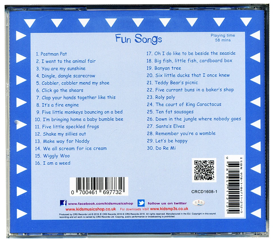 Fun Songs for Kids CD.  30 Children's fun songs  *NEW & WRAPPED* - Изображение 2 из 3