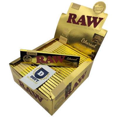 RAW Ethereal King Size Slim Genuine Authentic Gold Phenomenally Thin Papers