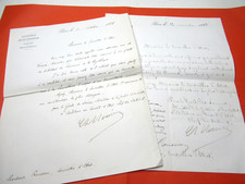 ARMAND ROUSSEAU Autographe Signé 1888 DEPUTE FINISTERE GOUVERNEUR INDOCHINE