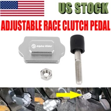 Universal Adjustable Billet Race Clutch Pedal Petal Stopper Plate Bracket Crank