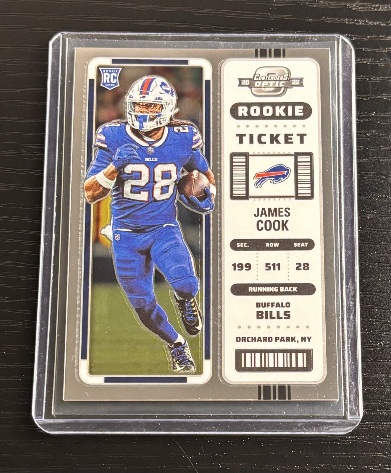 2022 Panini Contenders Optic Rookie Ticket #79 James Cook Buffalo Bills RC