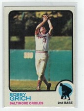 1973 TOPPS BASEBALL #418 BOBBY GRICH ORIOLES EX-NM