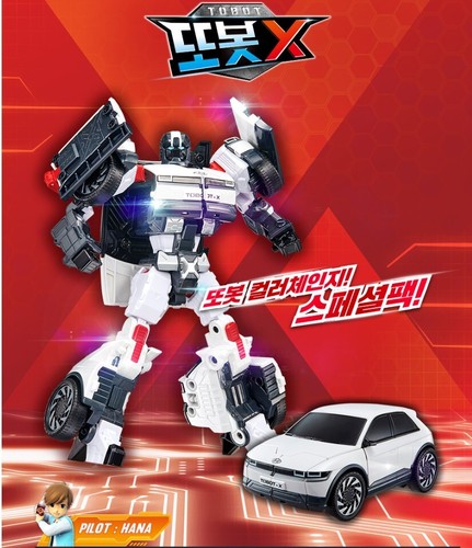 Tobot X New White Edition Special Ver Hyundai IONIQ 5 Transforming Robot Car Toy - Picture 6 of 10