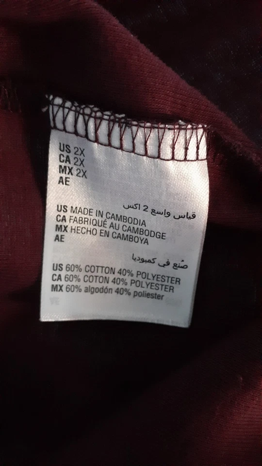 Charter Club Pink Pajama Top  Short Sleeve 2X 48" BUST  - Image 4 of 4