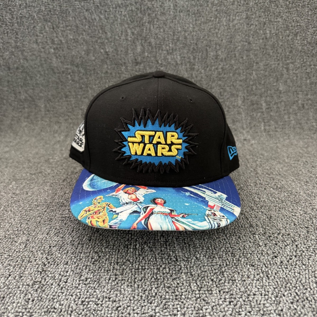 New Era Star Wars Snapback Flat Brim Black Blue One Size Hat