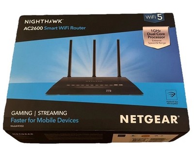 NETGEAR Nighthawk AC2600 Smart WiFi Router R7450-100NAS Black