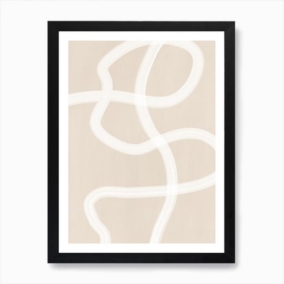 White Brush Stroke Poster No.2 Art  Framed Wall Art Poster Canvas Print Picture