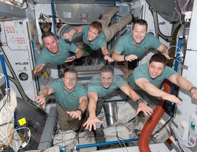 STS-130 CREW PORTRAIT INTERNATIONAL SPACE STATION 2010 NASA 8.5X11 CANVAS PHOTO