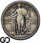 1917 Standing Liberty Quarter Type 1, Significant Key Date, VF++