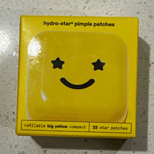 Hydro-stars Hydrocolloid Acne Pimple Patches Refillable Compact, 32 Star Face