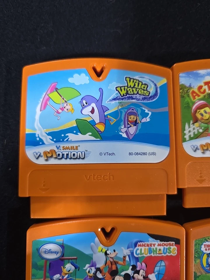 LOT 5 VTECH VSMILE VMOTION GAMES USB Thomas Train Action Mania Wild Waves Mickey - Image 2 of 4