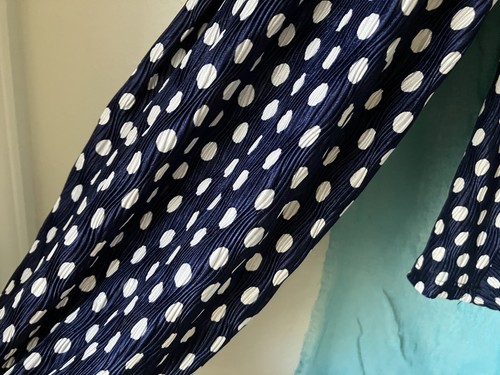 TOPSHOP BLOUSE à pois, tissu plissé et détail froncé, manches longues, taille 4 - Photo 9/18