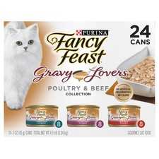 Purina Fancy Feast Gravy Lovers Poultry and Beef Grilled Gourmet Wet Cat Food Va
