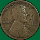 1914-S Lincoln Wheat Cent Very Good VG Coin, Corrosion #40109