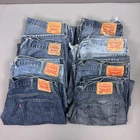 Levis 569 Jeans Men Lot of 8 Blue Baggy Loose Denim Pant Bulk Wholesale 34 to 38