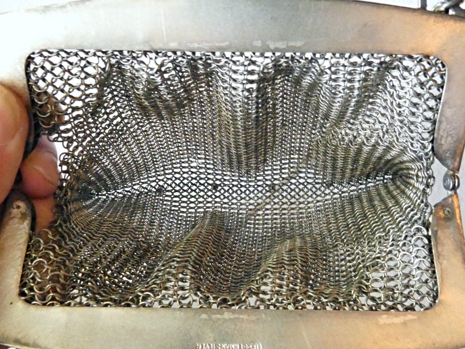 Antique ~ Vintage EP Co. German Silver Mesh Hand … - image 10