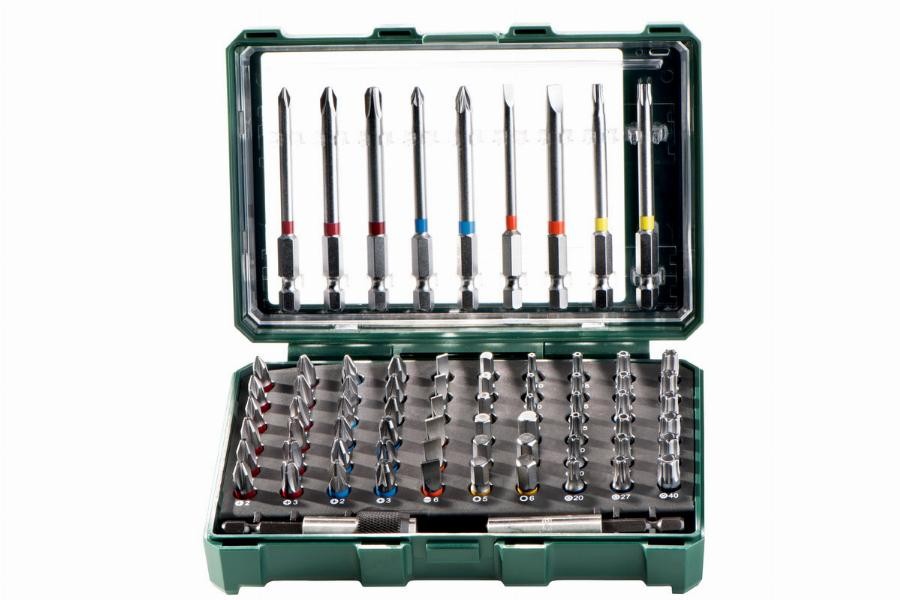 Embouts de vissage METABO SP ultra résistants en acier S2, coffret 71 pièces