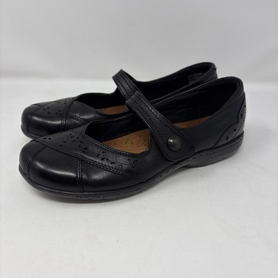 Cobb Hill Petra Mary Jane Shoes Womens 8.5 Medium Width Black Leather CHPETRA