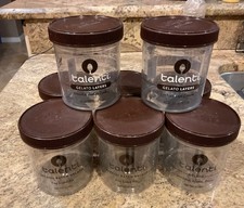 TALENTI GELATO EMPTY PLASTIC CONTAINERS WITH TOPS CRAFT HOBBY STORAGE - LOT OF 8