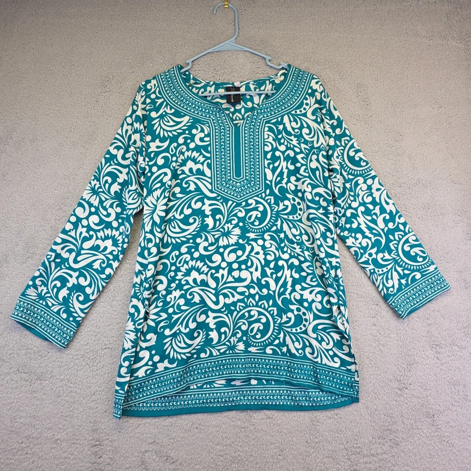 Túnica Bella Para Mujer S Verde Boho Indie Sleaze Top Resort Wear Costero Preppy Foto 2 de 4