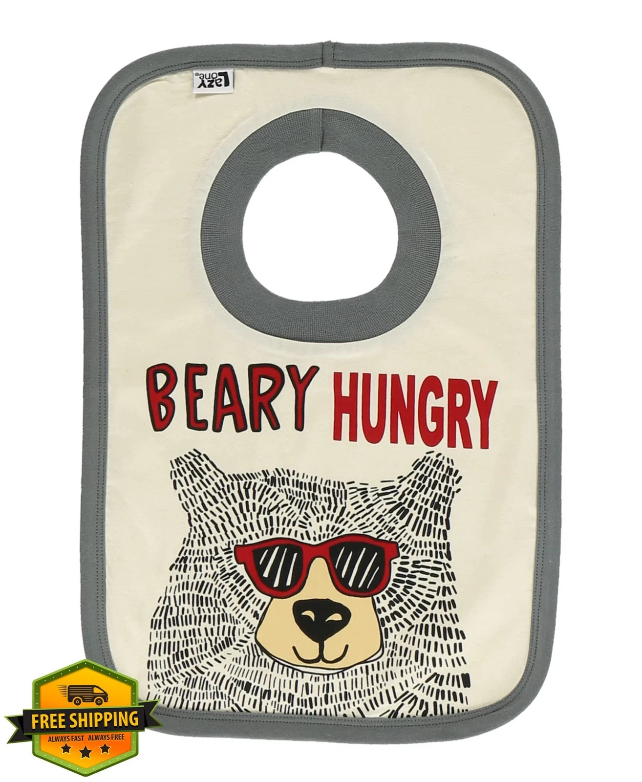 Lazy One Beary Hungry Bibs One Size