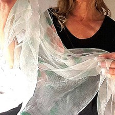 1960s VNTG Sheer Scarf Summer Convertible Hair Floral Marilyn Monroe Grannycore