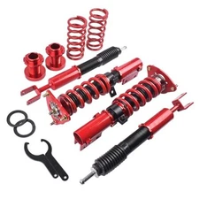  Height Adjustable Coilover Suspension Shock Absorber Lowering Kit Replacement 