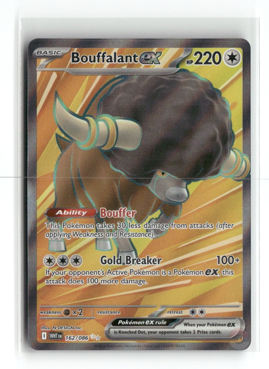 Bouffalant ex 162/086 Holo Ultra Rare White Flare Pokemon Holo NM