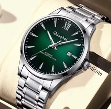 Automatik Herrenuhr Edelstahl 3ATM Wasserdicht Datum Mechanische Uhr Männer