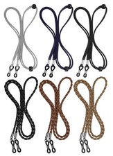 6 Pcs Eyeglasses Strap for Men Women, Leather Eye Glasses Holders Dark