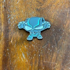 Marvel Black Panther Enamel Pin Chibi Style Teal Black Superhero Collectible
