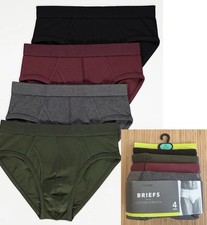 4 Pack George Mens Briefs Size XL Waist 39-41? Cotton With Stretch 
