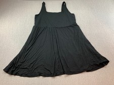 A New Day Stretch Knit Midi Tank Dress Womens 2X Black Fit Flare Comfy Cute