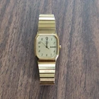 Timex Quartz Gold Vintage Wristwatch Day/Date Analog Dress Bracelet