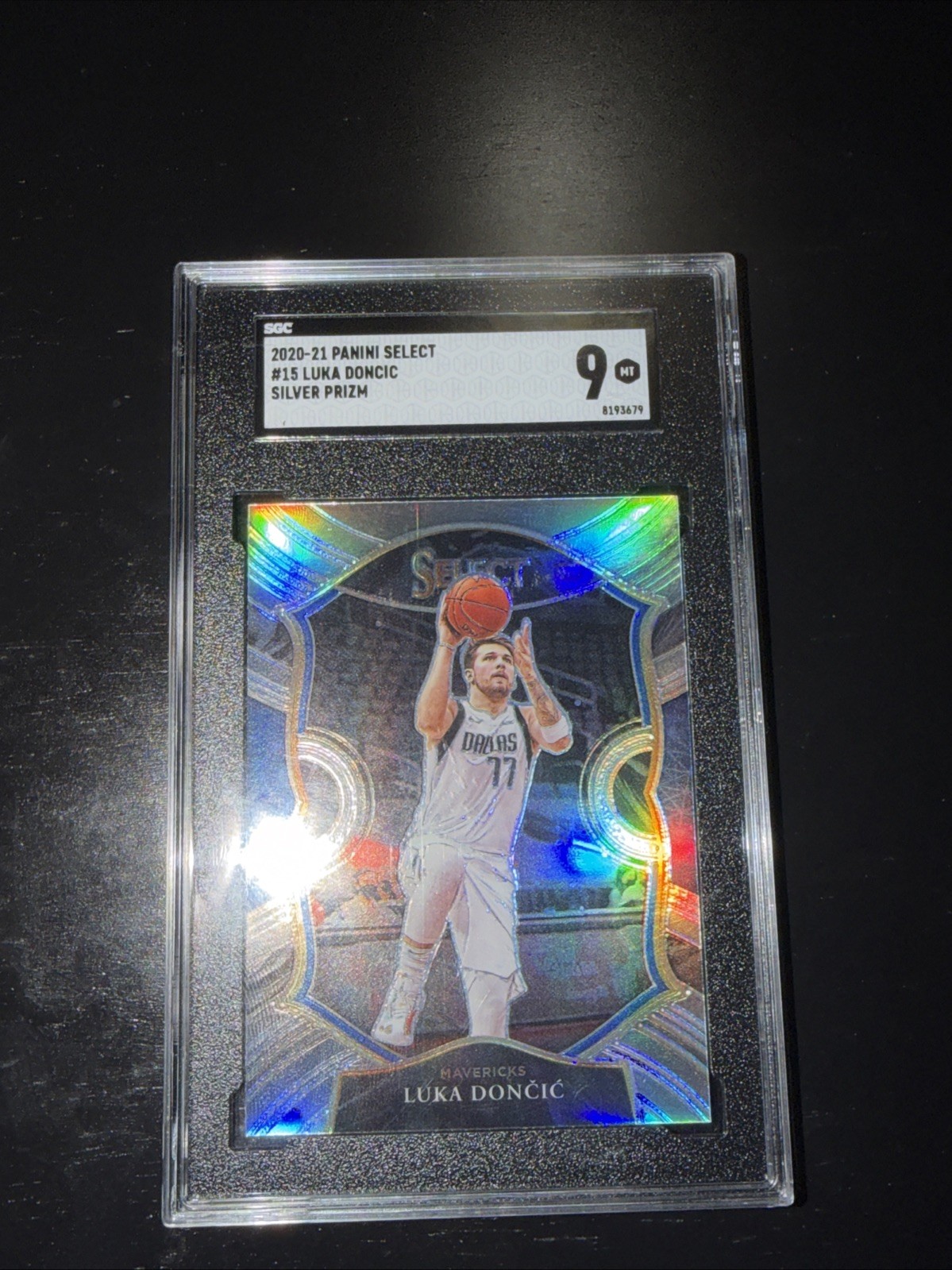2020-21 Panini Select Luka Doncic Silver Prizm #15 Mavericks