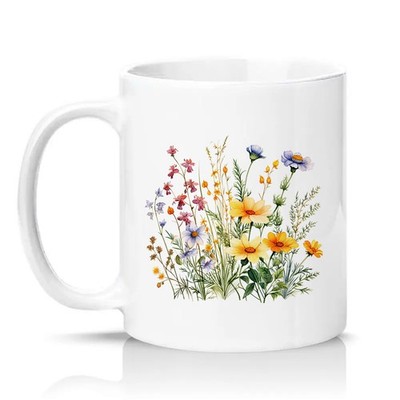 Wildflower Floral Damen 11 Unzen Keramiktasse Botanischer Tee Kaffeetasse