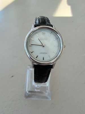 Ecclissi Facets stainless Original black embossed strap Light Blue Stone NWOT