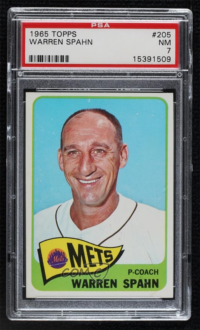 1965 Topps Warren Spahn #205 PSA 7 HOF 2d2