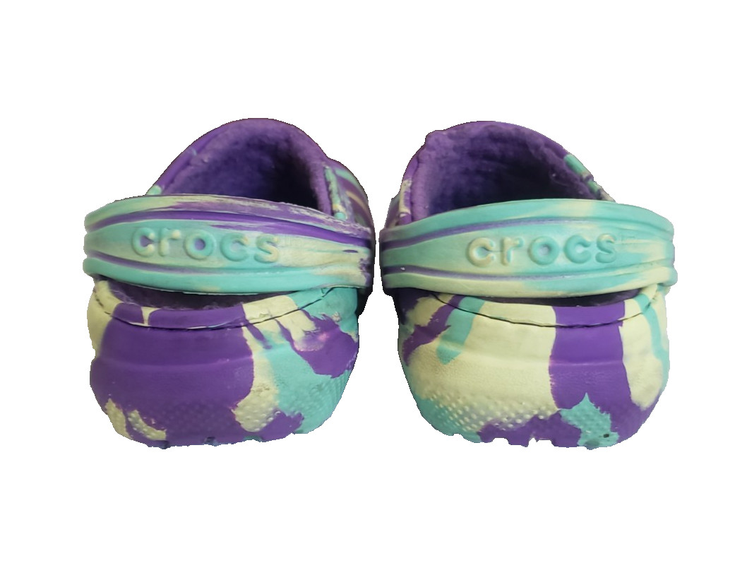 Crocs Kids Classic Marbled Tie Dye Lined Clog Toddler Size C9 image 7