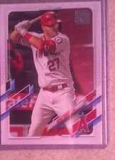 2021 Topps - Mike Trout #27 Front Jersey Visible and Topps Logo on Right