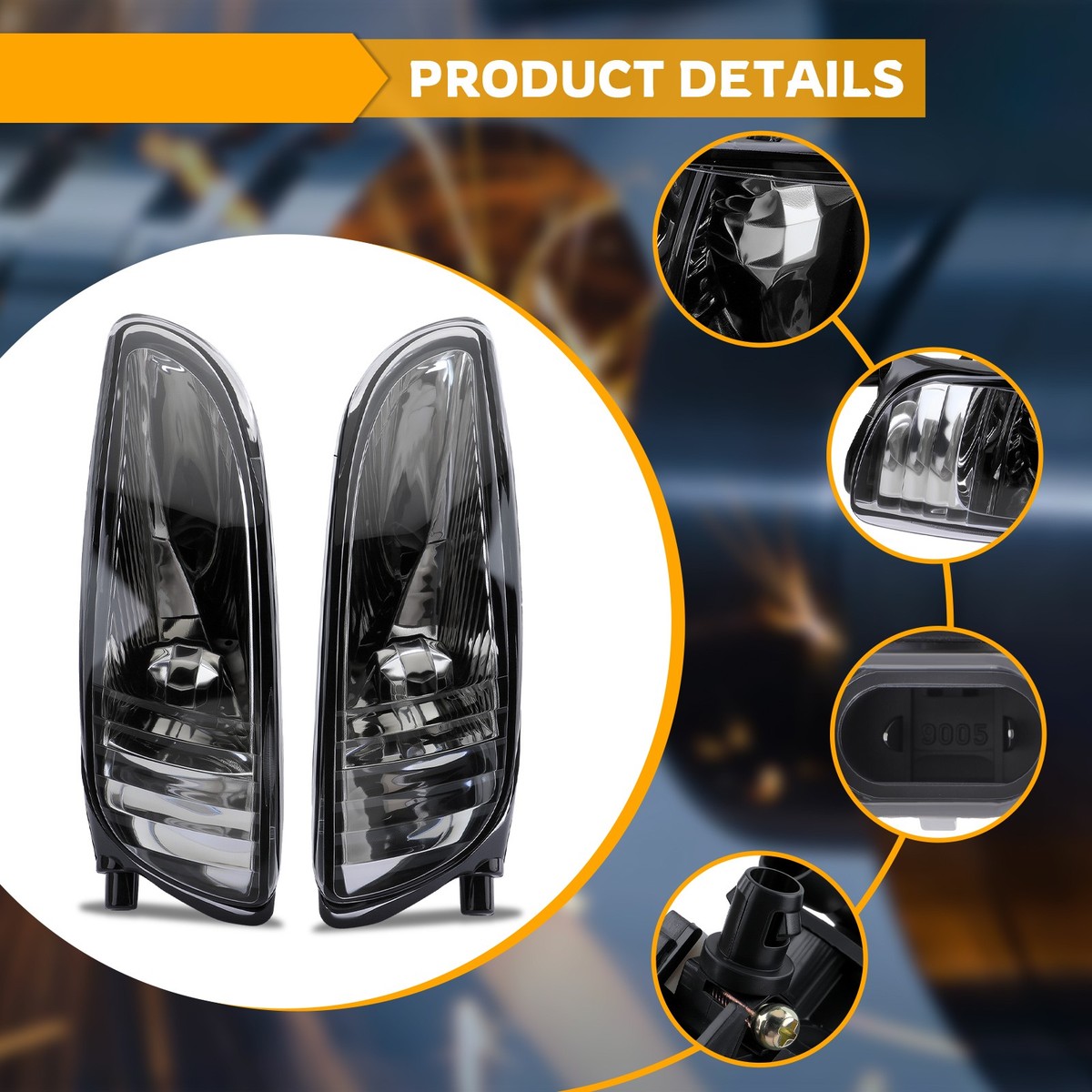 Aim-auto-us Pair Of Clear Fog Lights For Lexus RX300 RX330 RX350 – Front Bumper Driving Lamps LH+RH