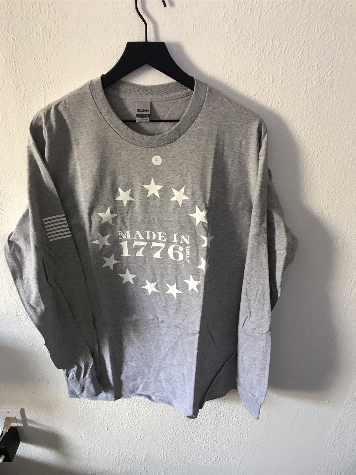Alex Jones Infowars Long Sleeve T-Shirt Grey Size Large Made In USA