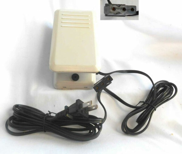 Metal Sewing Machine Foot Control Pedal 819J Controller Yc50 3 Prong