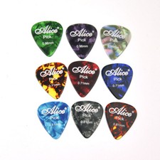 100 pcs/lot Alice 0.71 / 0.81 / 0.96mm Celluloid Guitar Picks Mixed Colors AP-A