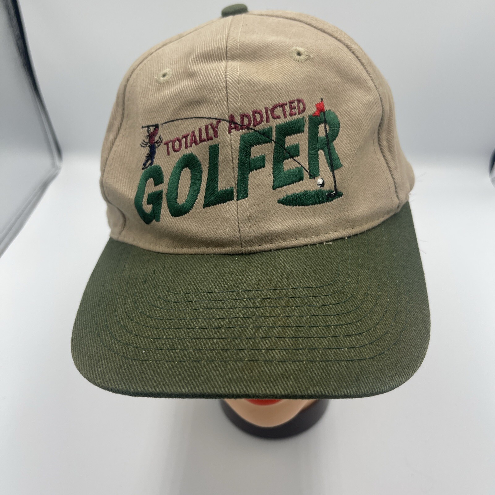 BASEBALL CAP TOTALLY ADDICTED GOLFER LOGO PRE OWNED SKU HB-2-image