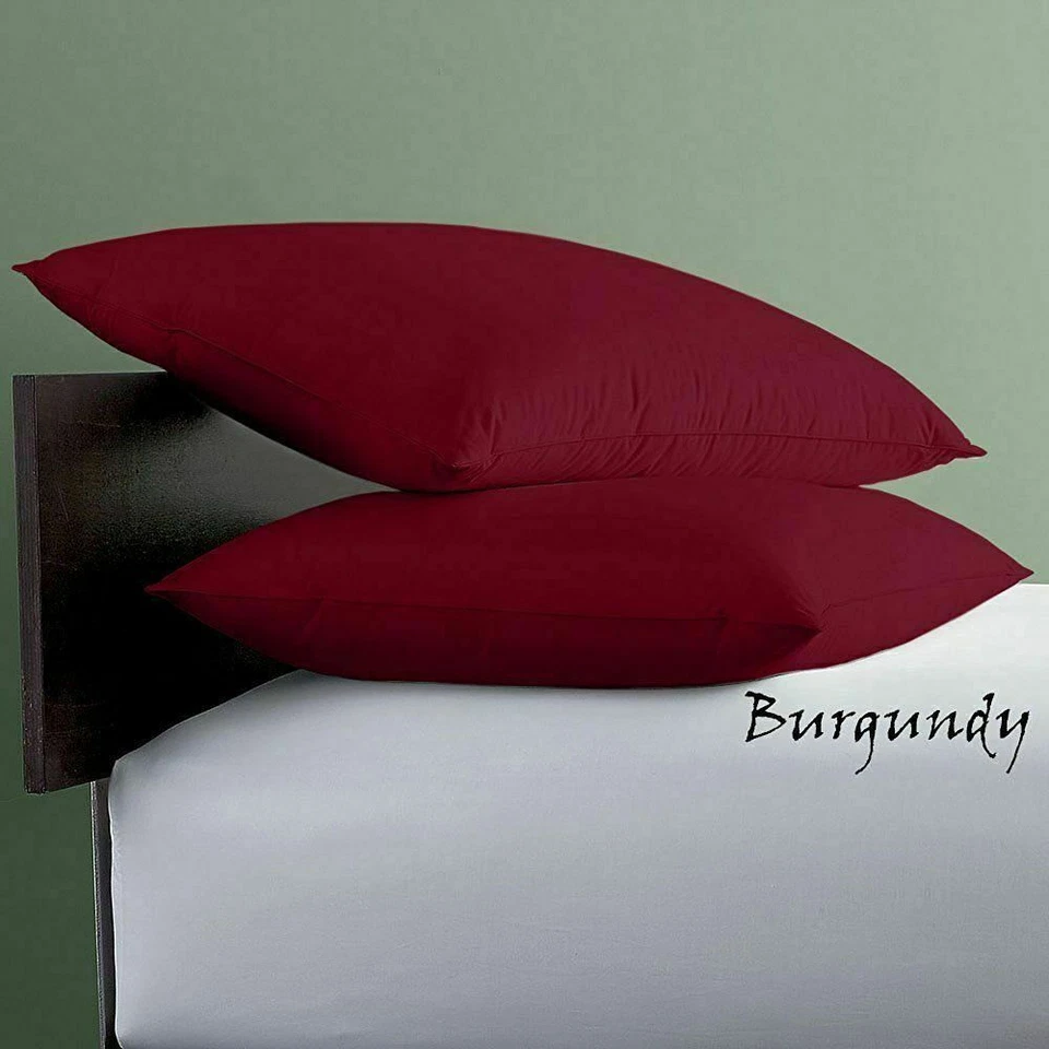 CLOUD 9 Extra Large Egyptian Cotton 600TC -1xPillow Cases 22" x 31" - Burgundy Solid