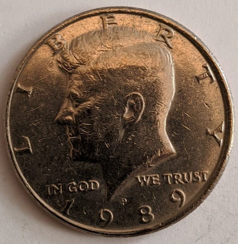 Collectible 1989 KENNEDY HALF DOLLAR JFK 50 Cent Piece **VINTAGE COIN**