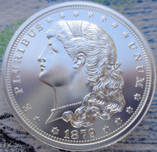 2 oz. 1879 SCHOOLGIRL DOLLAR J-1608 coin tribute thick BU round .999 fine silver 87.48 per troy oz